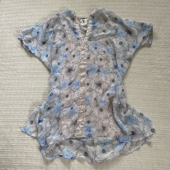 Anthropologie Tops - Anthropologie sheer pastel sequin tunic.